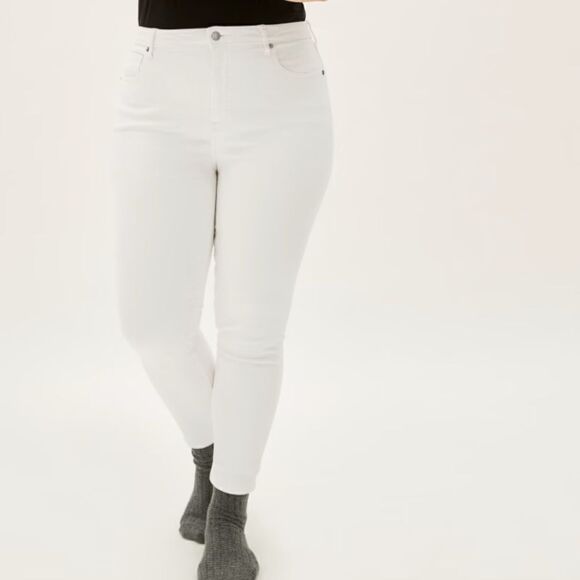 Everlane White Denim Jeans High Waisted Skinny Size 31 - Picture 1 of 10